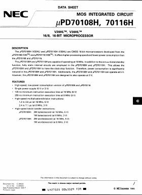 UPD70108HLM-10 Datasheet PDF NEC => Renesas Technology