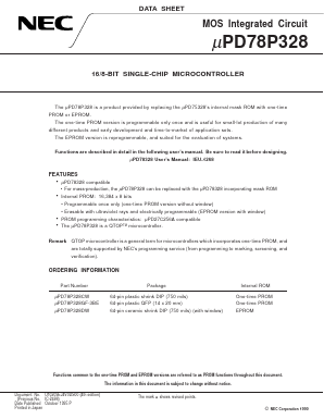 UPD78P328CW Datasheet PDF NEC => Renesas Technology