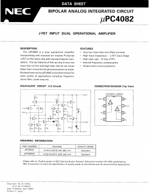 UPC4082G2 Datasheet PDF NEC => Renesas Technology