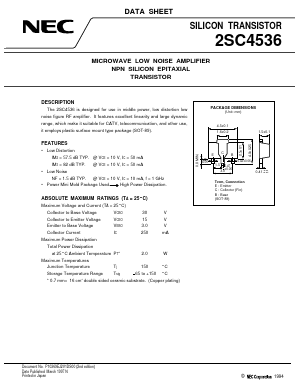 2SC4536QS Datasheet PDF NEC => Renesas Technology