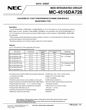 MC-4516DA726LFB-A80 Datasheet PDF NEC => Renesas Technology