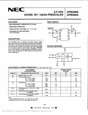 UPB588B Datasheet PDF NEC => Renesas Technology