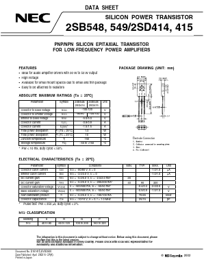 B548 Datasheet PDF NEC => Renesas Technology