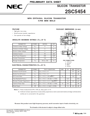 C5454 Datasheet PDF NEC => Renesas Technology