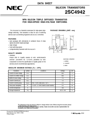 2SC4942 Datasheet PDF NEC => Renesas Technology