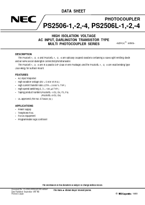 PS2506-4 Datasheet PDF NEC => Renesas Technology