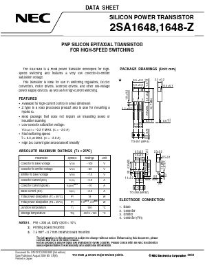 2SA1648-Z Datasheet PDF NEC => Renesas Technology