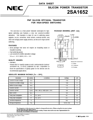 A1652 Datasheet PDF NEC => Renesas Technology