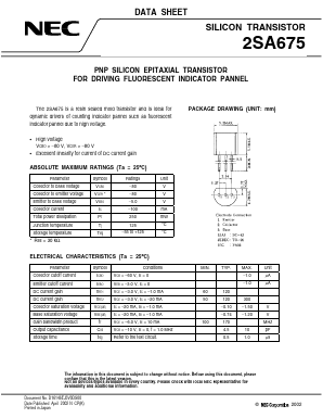 2SA675 Datasheet PDF NEC => Renesas Technology