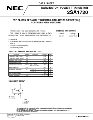 2SA1720 Datasheet PDF NEC => Renesas Technology