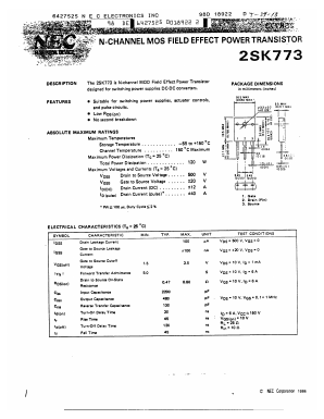K773 Datasheet PDF NEC => Renesas Technology