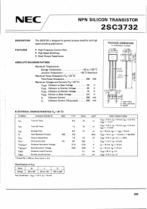 C3732 Datasheet PDF NEC => Renesas Technology