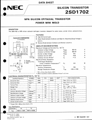 D1702 Datasheet PDF NEC => Renesas Technology