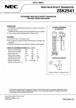 K2541 Datasheet PDF NEC => Renesas Technology