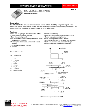 HK-2901 Datasheet PDF NEL Frequency Controls