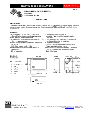 SD-B2929 Datasheet PDF NEL Frequency Controls