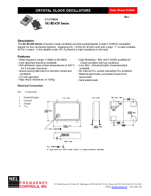 SC142C Datasheet PDF NEL Frequency Controls