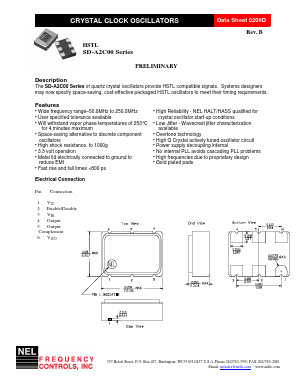 SD-2C09 Datasheet PDF NEL Frequency Controls