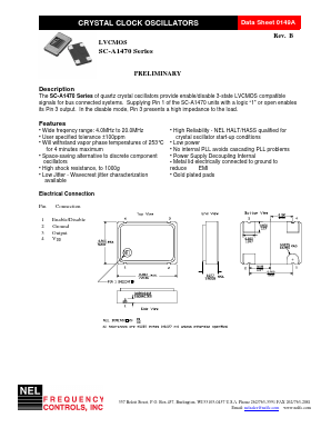 SC147X Datasheet PDF NEL Frequency Controls