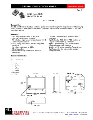 SD3877-FREQ Datasheet PDF NEL Frequency Controls