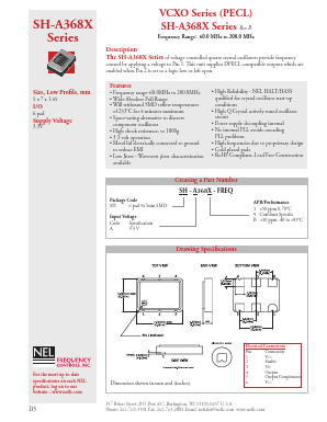SH-A3689 Datasheet PDF NEL Frequency Controls