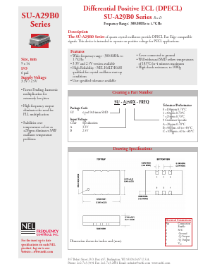 SU-B29B0 Datasheet PDF NEL Frequency Controls
