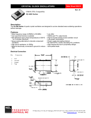 SJ-460 Datasheet PDF NEL Frequency Controls