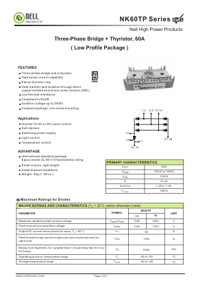 NK60TP16 Datasheet PDF Nell Semiconductor Co., Ltd