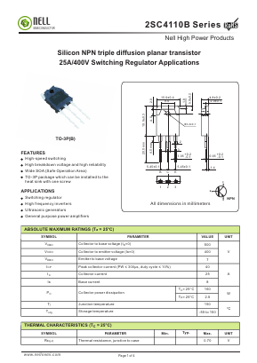 2SC4110B-L Datasheet PDF Nell Semiconductor Co., Ltd