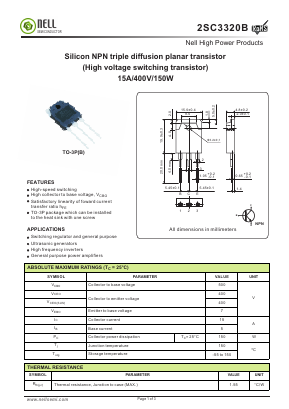 2SC3320B Datasheet PDF Nell Semiconductor Co., Ltd