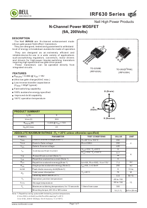 IRF630H Datasheet PDF Nell Semiconductor Co., Ltd