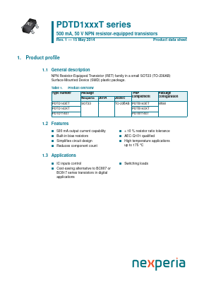 PDTD143ET Datasheet PDF Nexperia B.V. All rights reserved