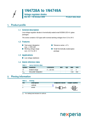1N4735A Datasheet PDF Nexperia B.V. All rights reserved
