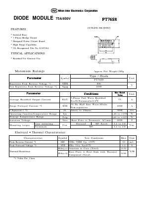 PT76S8 Datasheet PDF Nihon Inter Electronics
