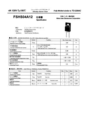 FSHS04A12 Datasheet PDF Nihon Inter Electronics