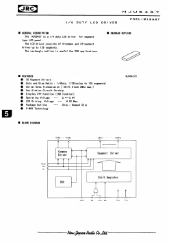 NJU6437C Datasheet PDF Japan Radio Corporation 