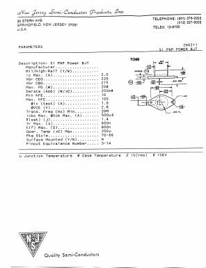 2N6211_ Datasheet PDF New Jersey Semiconductor