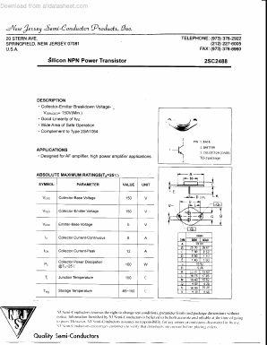 2SC2488 Datasheet PDF New Jersey Semiconductor