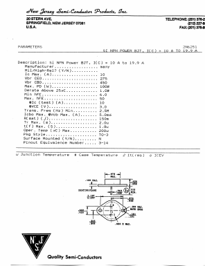 2N6251_ Datasheet PDF New Jersey Semiconductor