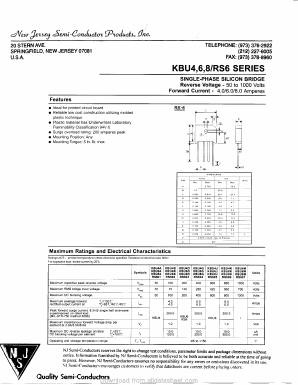 RS607 Datasheet PDF New Jersey Semiconductor