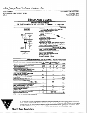 SB590 Datasheet PDF New Jersey Semiconductor