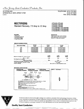 UT5160 Datasheet PDF New Jersey Semiconductor