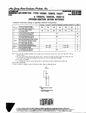 1N2071 Datasheet PDF New Jersey Semiconductor