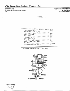 1N2845A Datasheet PDF New Jersey Semiconductor