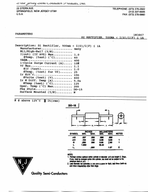 1N3867 Datasheet PDF New Jersey Semiconductor