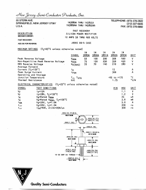 1N3890A Datasheet PDF New Jersey Semiconductor