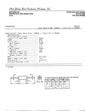 1N4250 Datasheet PDF New Jersey Semiconductor
