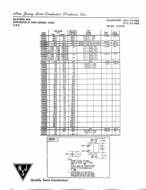 1N4343 Datasheet PDF New Jersey Semiconductor
