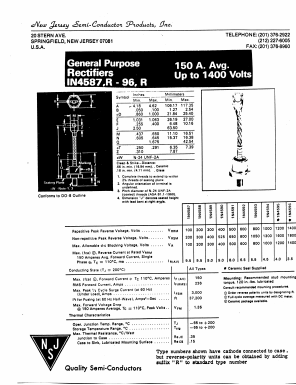 1N4587 Datasheet PDF New Jersey Semiconductor