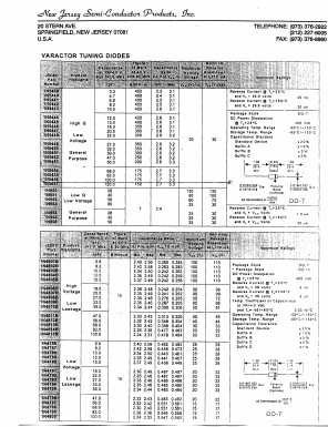 1N5457 Datasheet PDF New Jersey Semiconductor